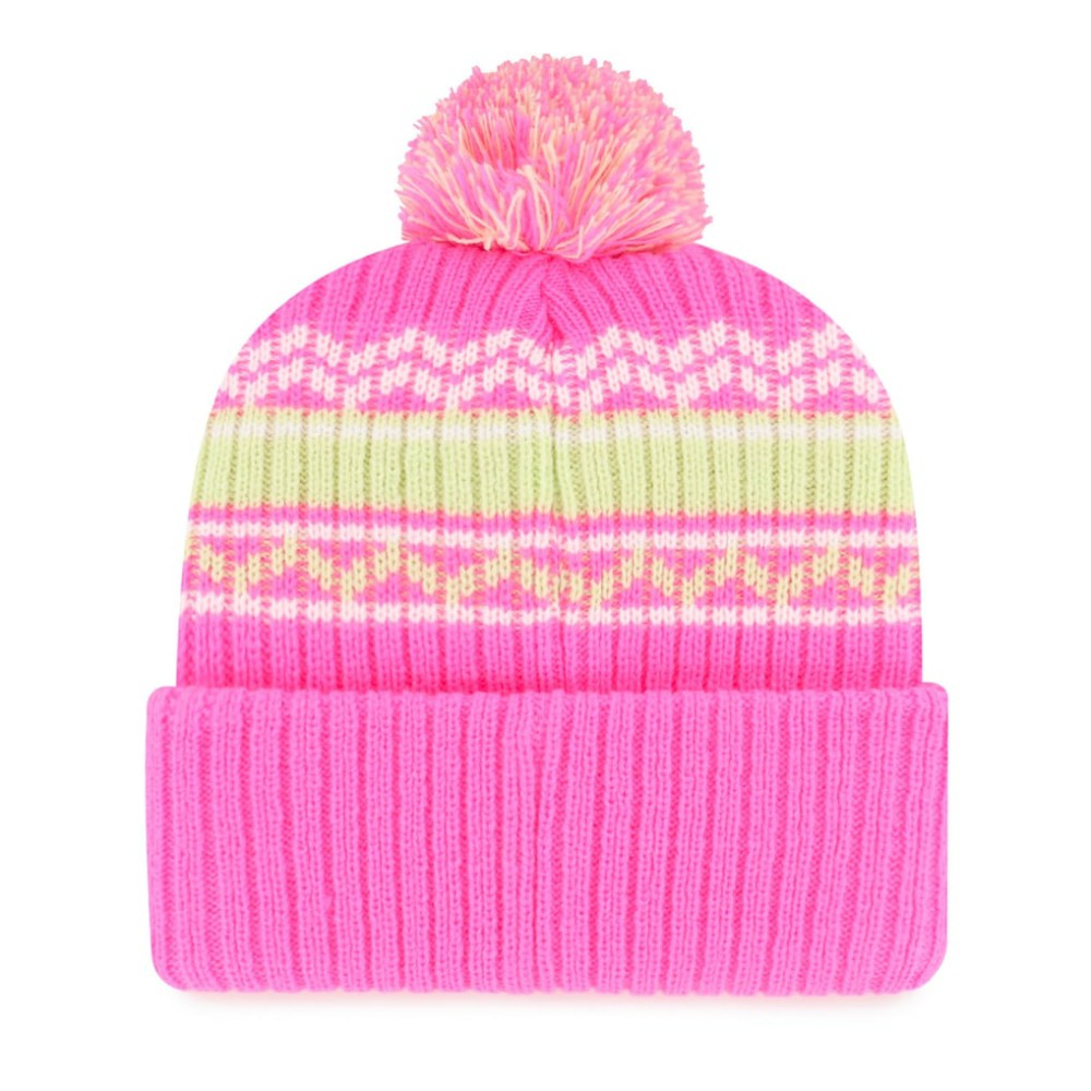 Detroit Tigers Youth Polar Vortex Cuffed Knit Hat with Pom Pink | 47 brand