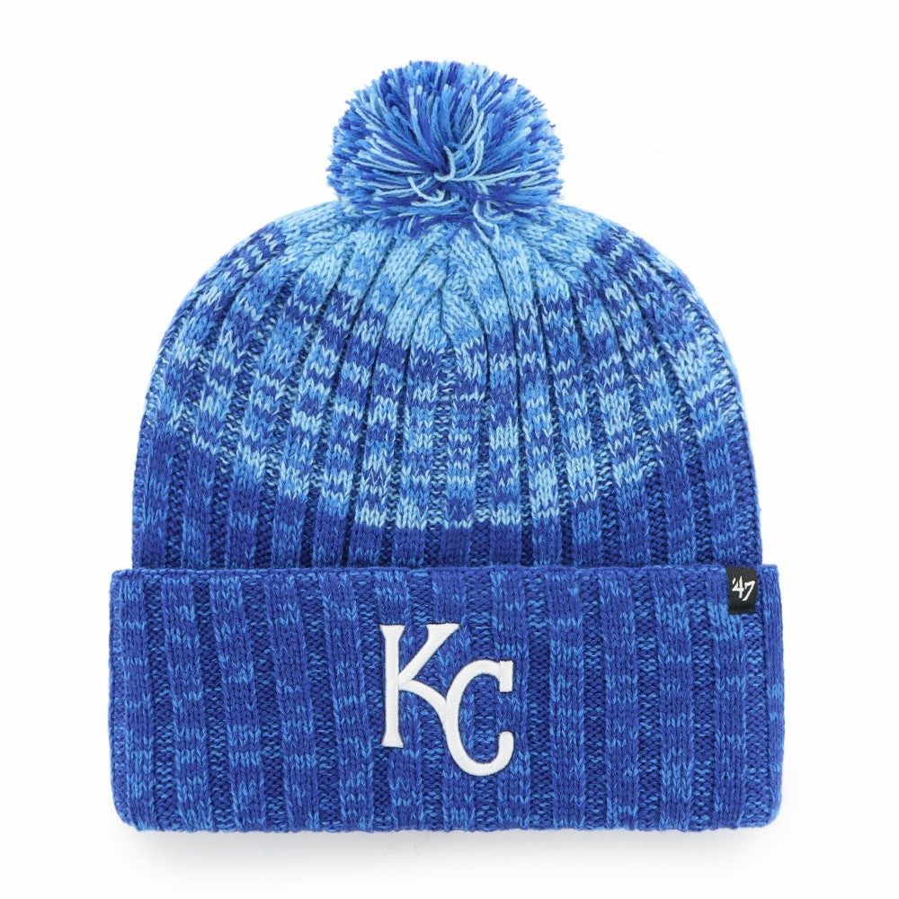 Kansas City Royals Cascade Cuffed Knit Hat with Pom Royal | 47 brand