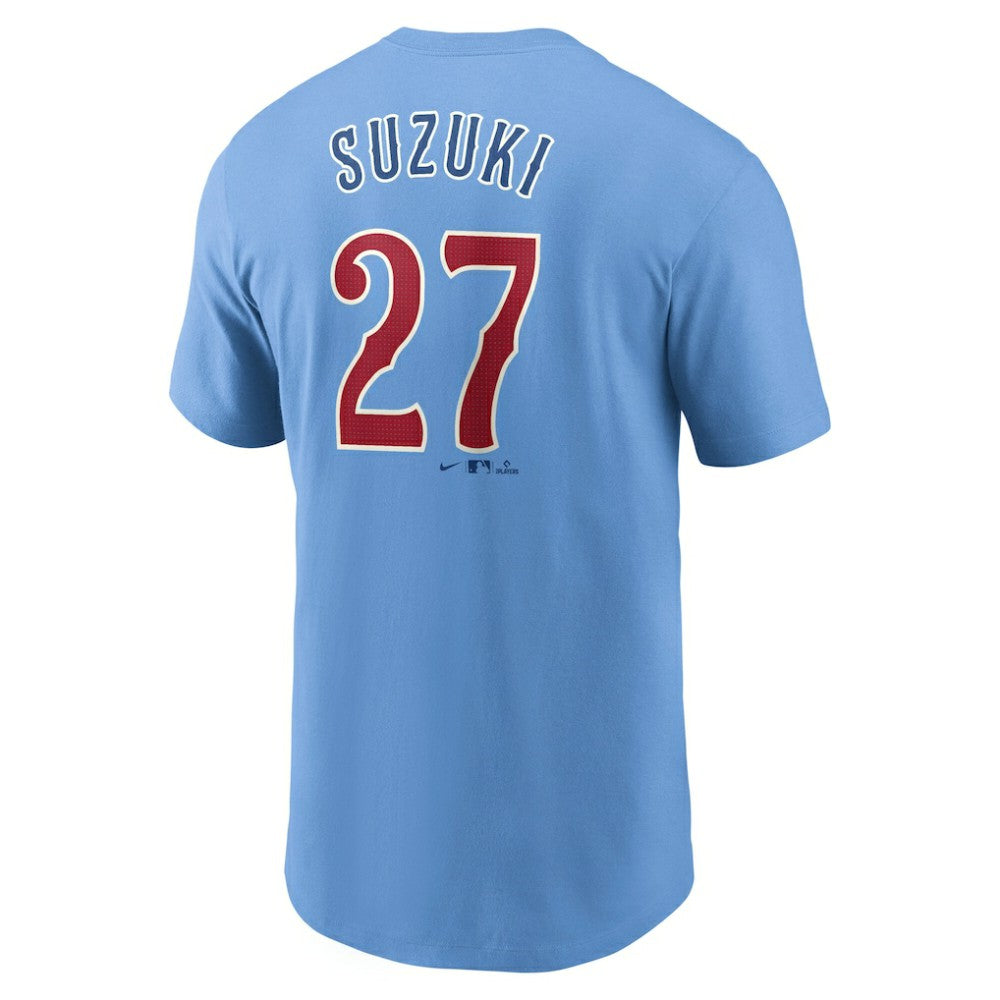 Seiya Suzuki Chicago Cubs  Fuse Name & Number T-Shirt Baby Blue | Nike