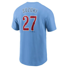Seiya Suzuki Chicago Cubs  Fuse Name & Number T-Shirt Baby Blue | Nike