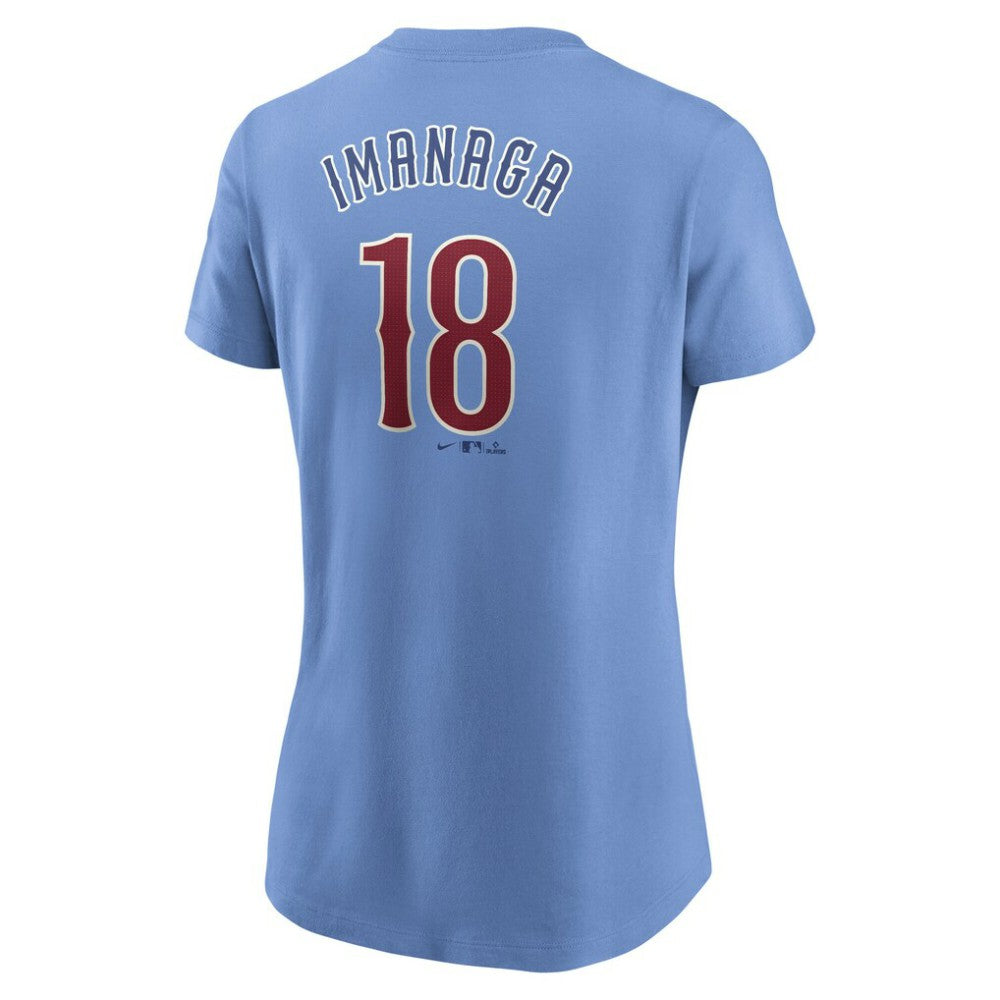 Shōta Imanaga Chicago Cubs Women's Cooperstown Collection Fuse Name & Number T-Shirt Light Blue | Nike