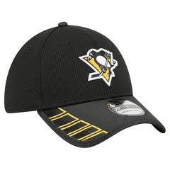Pittsburgh Penguins New Era Visor Hit 39THIRTY Flex Hat Black