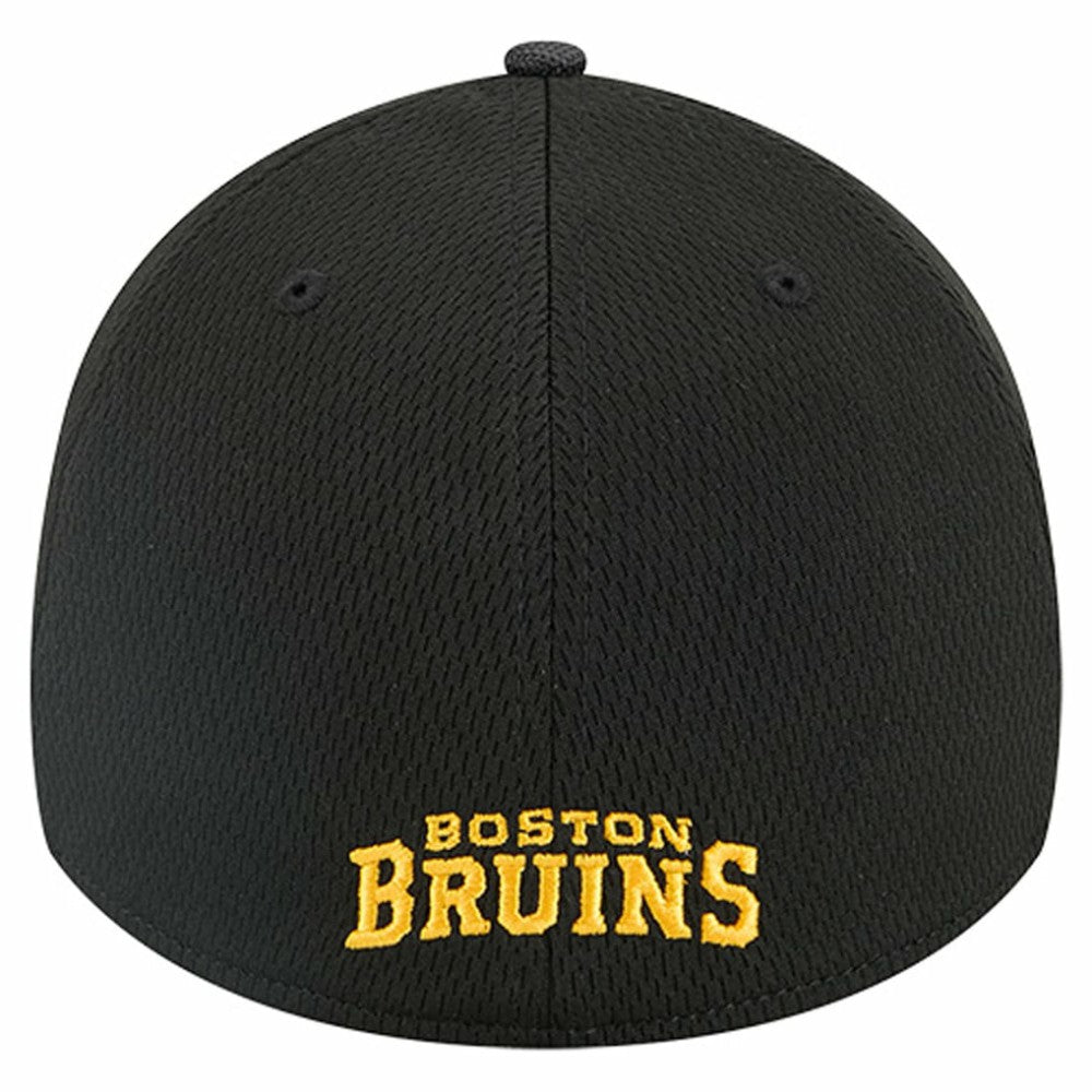 Boston Bruins New Era Visor Hit 39THIRTY Flex Hat Black