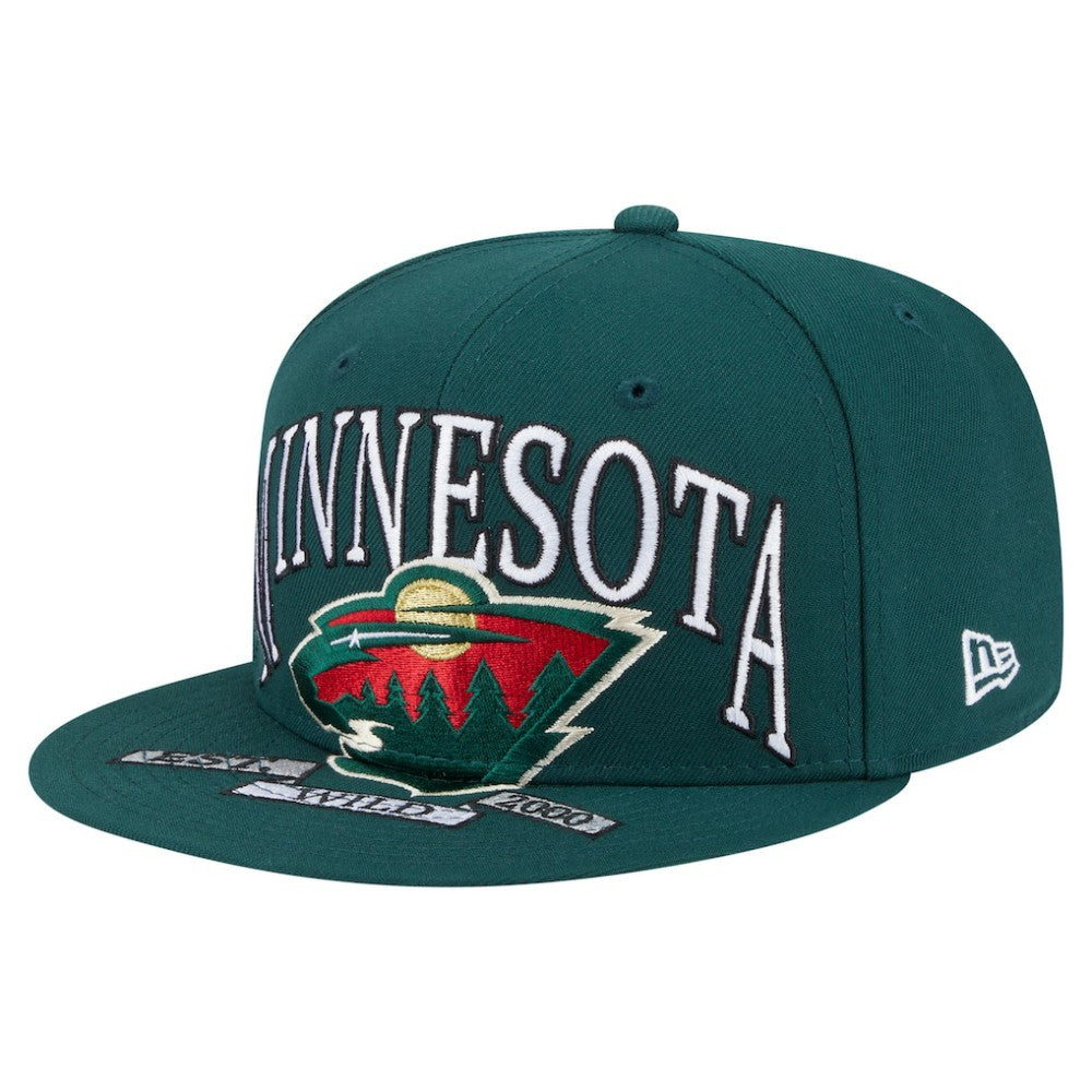 Minnesota Wild New Era Oversized Vintage Arch 59Fifty Fitted Hat Green