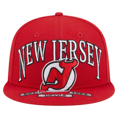 New Jersey Devils New Era Oversized Vintage Arch 59Fifty Fitted Hat Red
