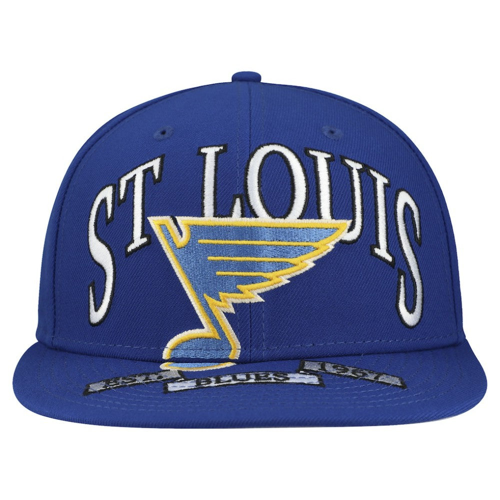 St. Louis Blues New Era Oversized Vintage Arch 59Fifty Fitted Hat Blue