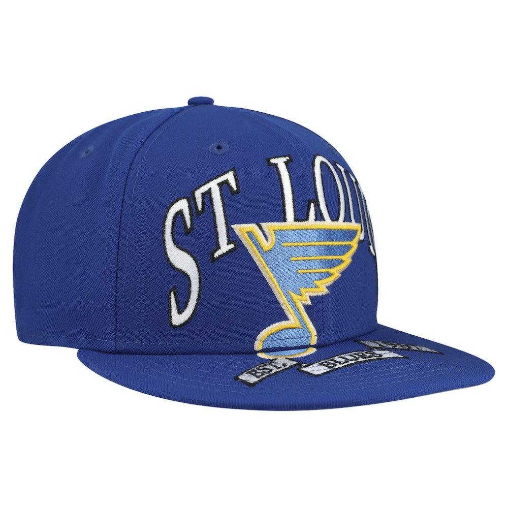 St. Louis Blues New Era Oversized Vintage Arch 59Fifty Fitted Hat Blue