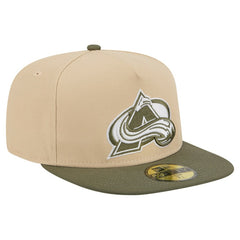 Colorado Avalanche New Era Color Pack Two-Tone 59FIFTY A-Frame Fitted Hat Tan/Olive