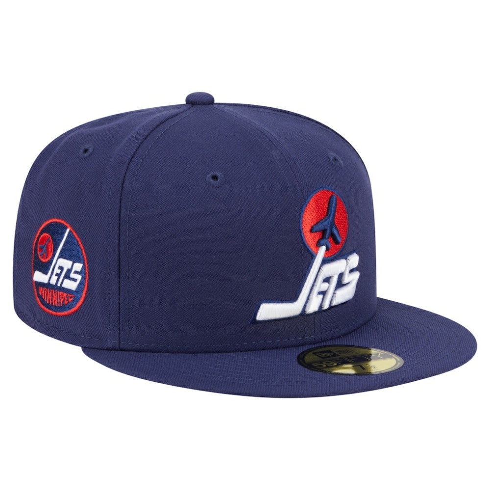 Winnipeg Jets New Era Deceptor 59FIFTY Fitted Hat Navy