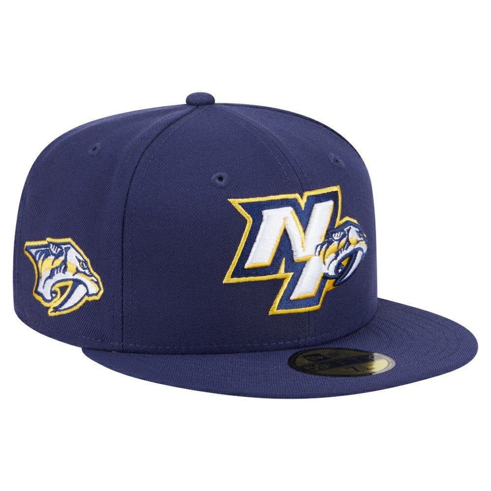 Nashville Predators New Era Deceptor 59FIFTY Fitted Hat Navy