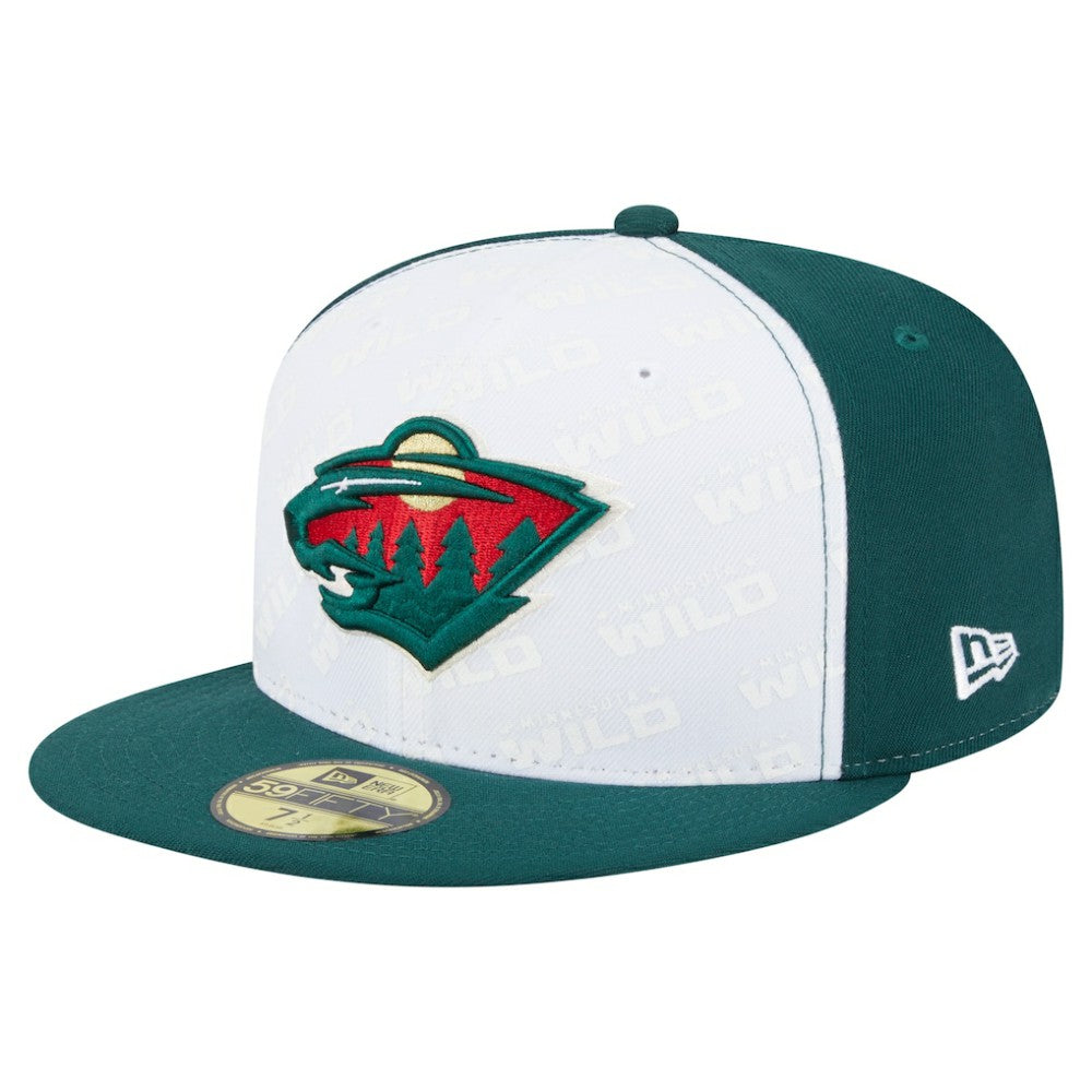 Minnesota Wild New Era Repeat Two-Tone 59FIFTY Fitted Hat White/Green