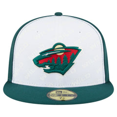 Minnesota Wild New Era Repeat Two-Tone 59FIFTY Fitted Hat White/Green