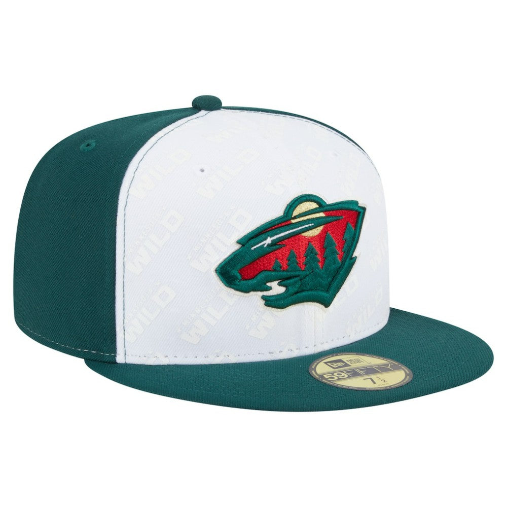 Minnesota Wild New Era Repeat Two-Tone 59FIFTY Fitted Hat White/Green
