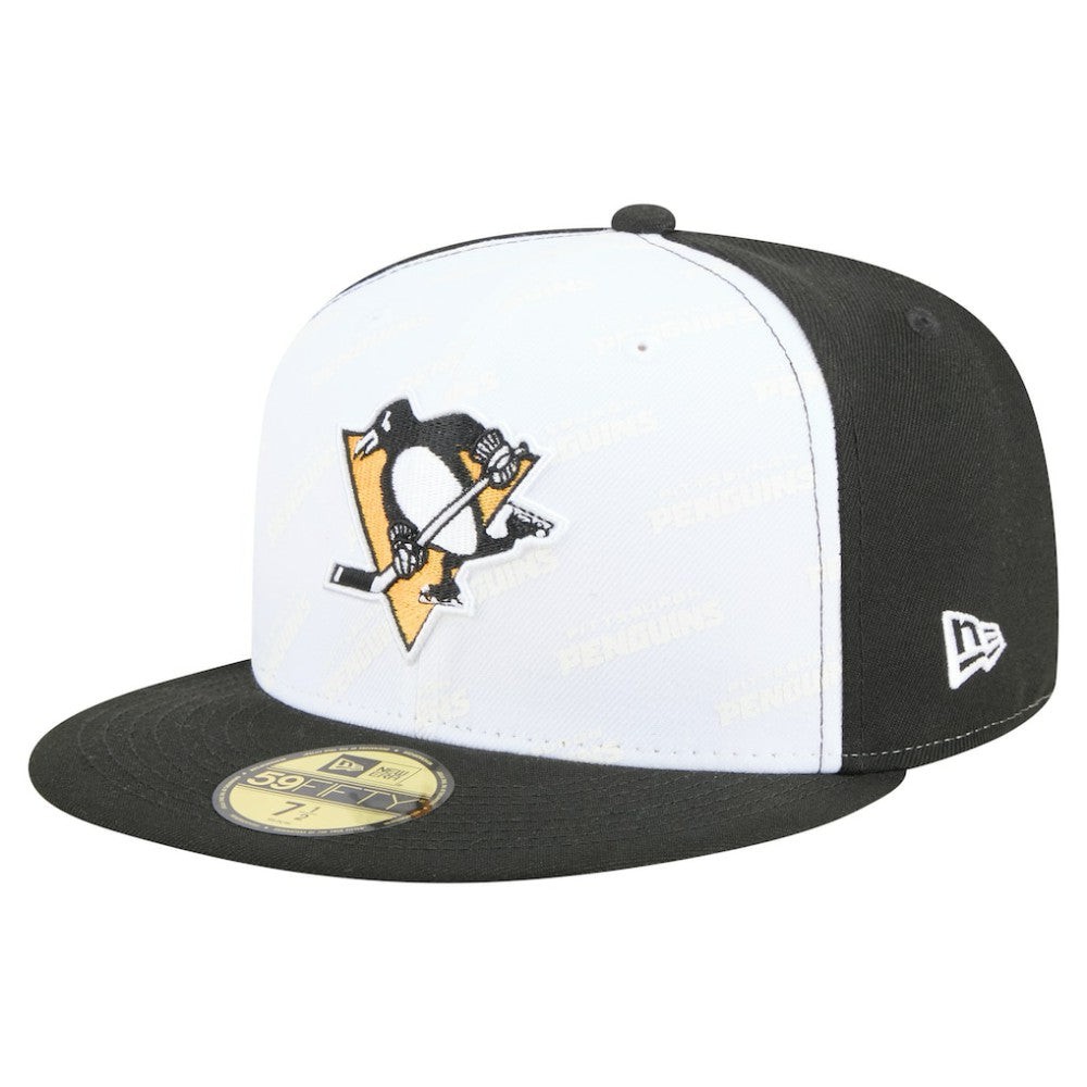 Pittsburgh Penguins New Era Repeat Two-Tone 59FIFTY Fitted Hat White/Black