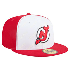 New Jersey Devils New Era Repeat Two-Tone 59FIFTY Fitted Hat White/Red
