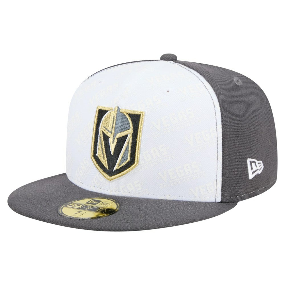 Vegas Golden Knights New Era Repeat Two-Tone 59FIFTY Fitted Hat White/Gray