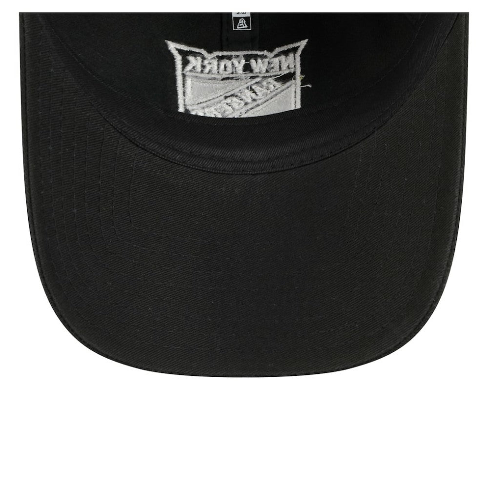 New York Rangers New Era Stamp Fabric Applique 9TWENTY Adjustable Hat Black