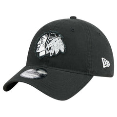 Chicago Blackhawks New Era Stamp Fabric Applique 9TWENTY Adjustable Hat Black