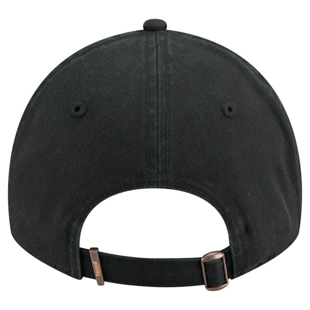 Boston Bruins New Era Stamp Fabric Applique 9TWENTY Adjustable Hat Black