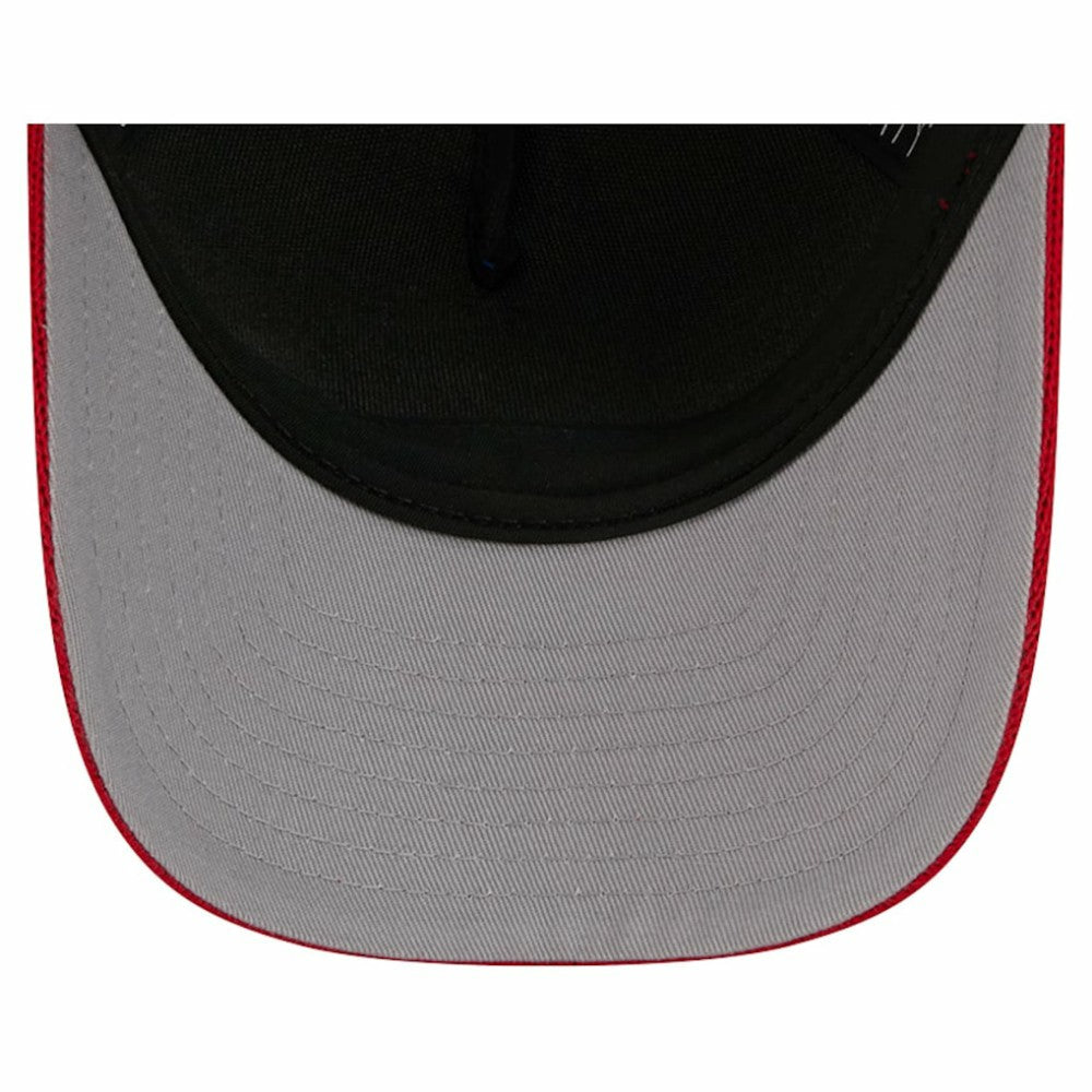 New York Rangers New Era Hockey Sock 9FORTY A-Frame M-Crown Adjustable Trucker Hat Red/Blue