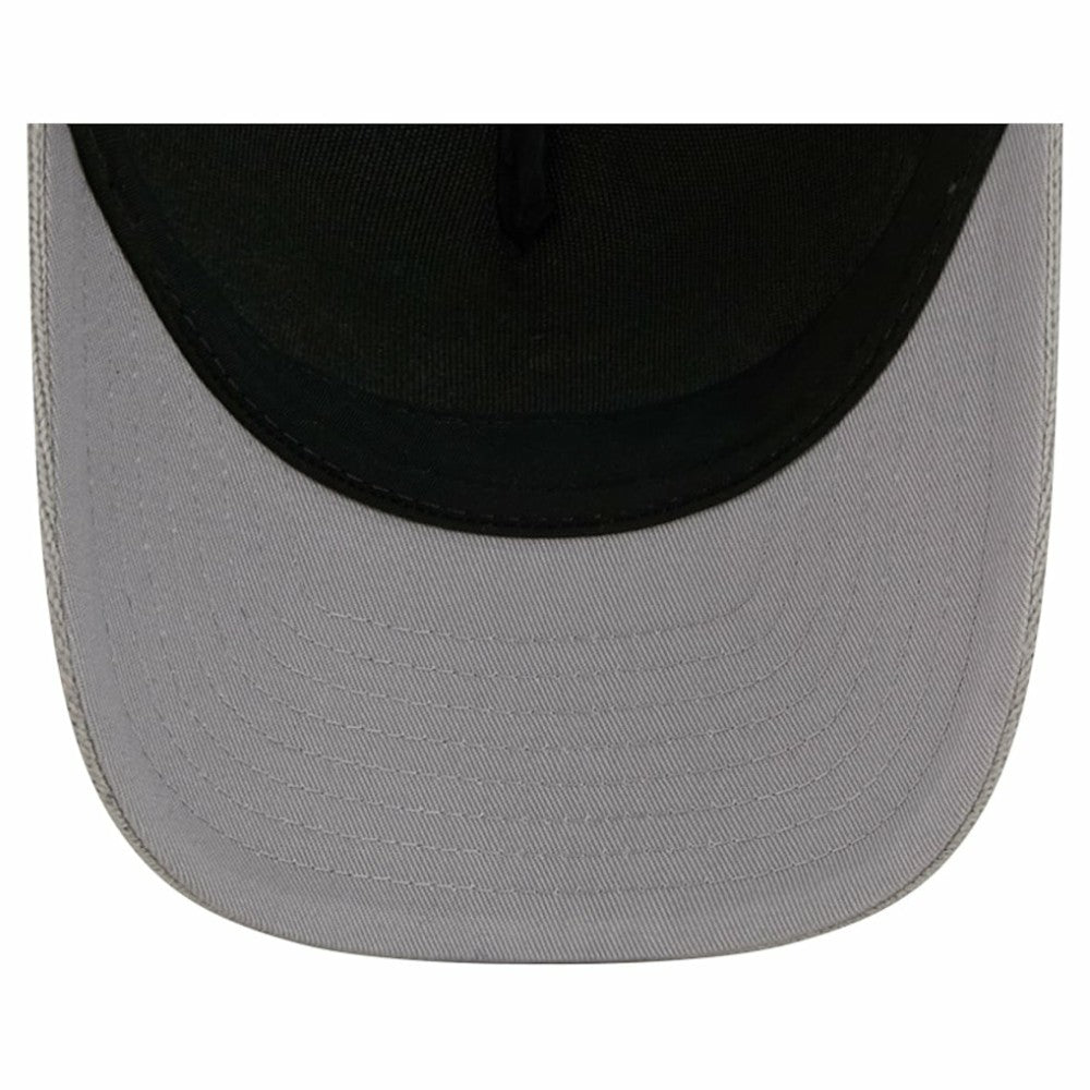 Los Angeles Kings New Era Hockey Sock 9FORTY A-Frame M-Crown Adjustable Trucker Hat Silver/Black