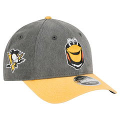 Pittsburgh Penguins New Era Mascot 2-Tone 9FORTY Adjustable Hat Black/Gold