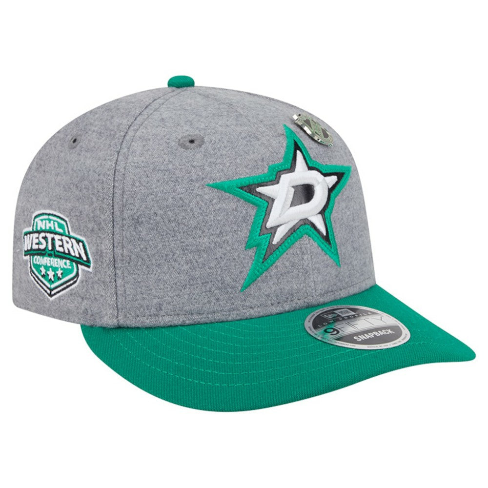 Dallas Stars New Era Wool Pin Low Profile 9FIFTY Snapback Hat Kelly Green/Green