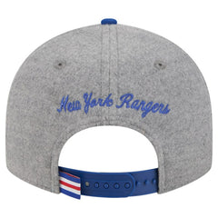 New York Rangers New Era Wool Pin Low Profile 9FIFTY Snapback Hat Gray/Blue