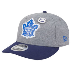 Toronto Maple Leafs New Era Wool Pin Low Profile 9FIFTY Snapback Hat Gray/Blue