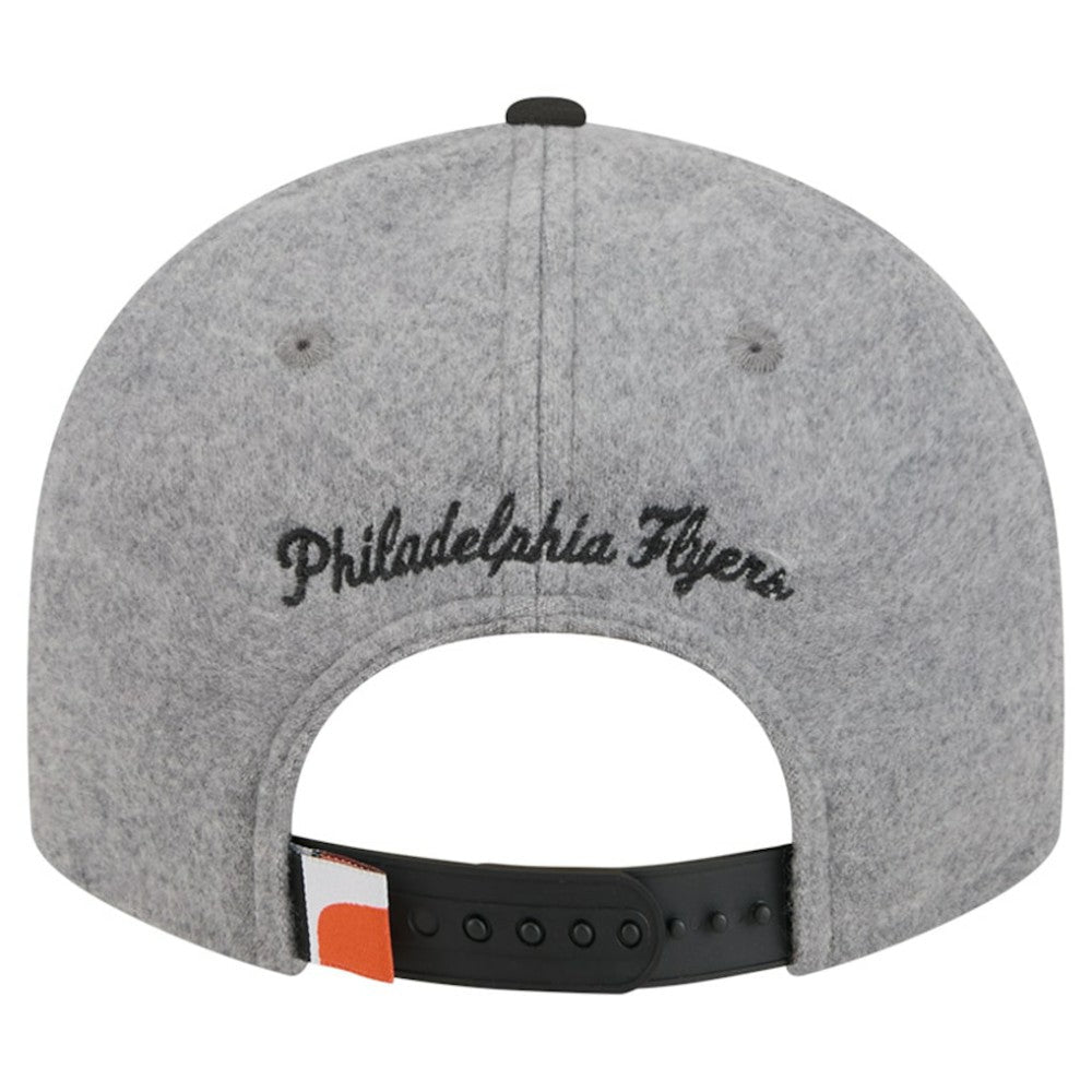 Philadelphia Flyers New Era Wool Pin Low Profile 9FIFTY Snapback Hat Gray/Black