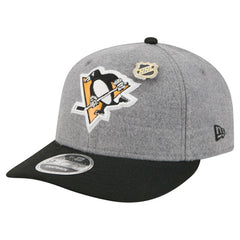 Pittsburgh Penguins New Era Wool Pin Low Profile 9FIFTY Snapback Hat Gray/Black