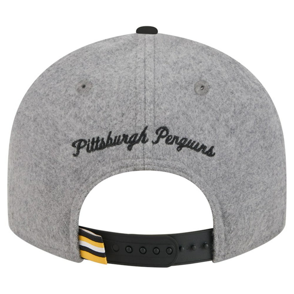 Pittsburgh Penguins New Era Wool Pin Low Profile 9FIFTY Snapback Hat Gray/Black