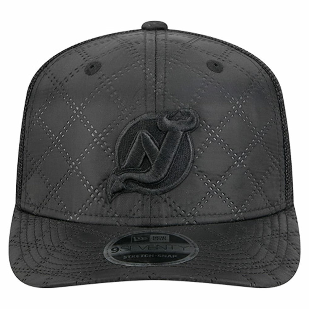 New Jersey Devils New Era Quilted Nylon 9SEVENTY Adjustable Trucker Hat Black