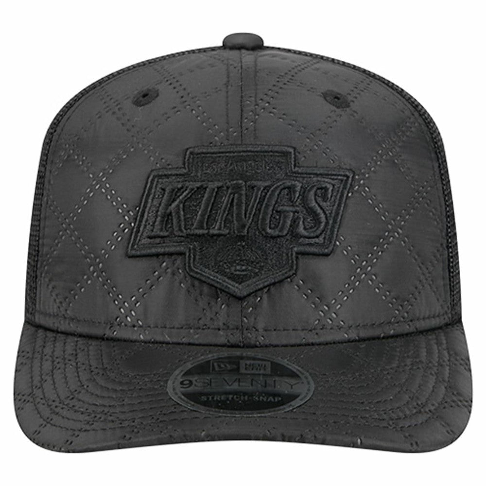 Los Angeles Kings New Era Quilted Nylon 9SEVENTY Adjustable Trucker Hat Black