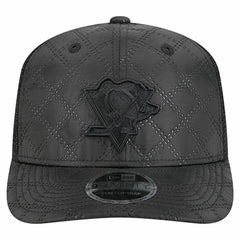Pittsburgh Penguins New Era Quilted Nylon 9SEVENTY Adjustable Trucker Hat Black