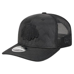 Chicago Blackhawks New Era Quilted Nylon 9SEVENTY Adjustable Trucker Hat Black