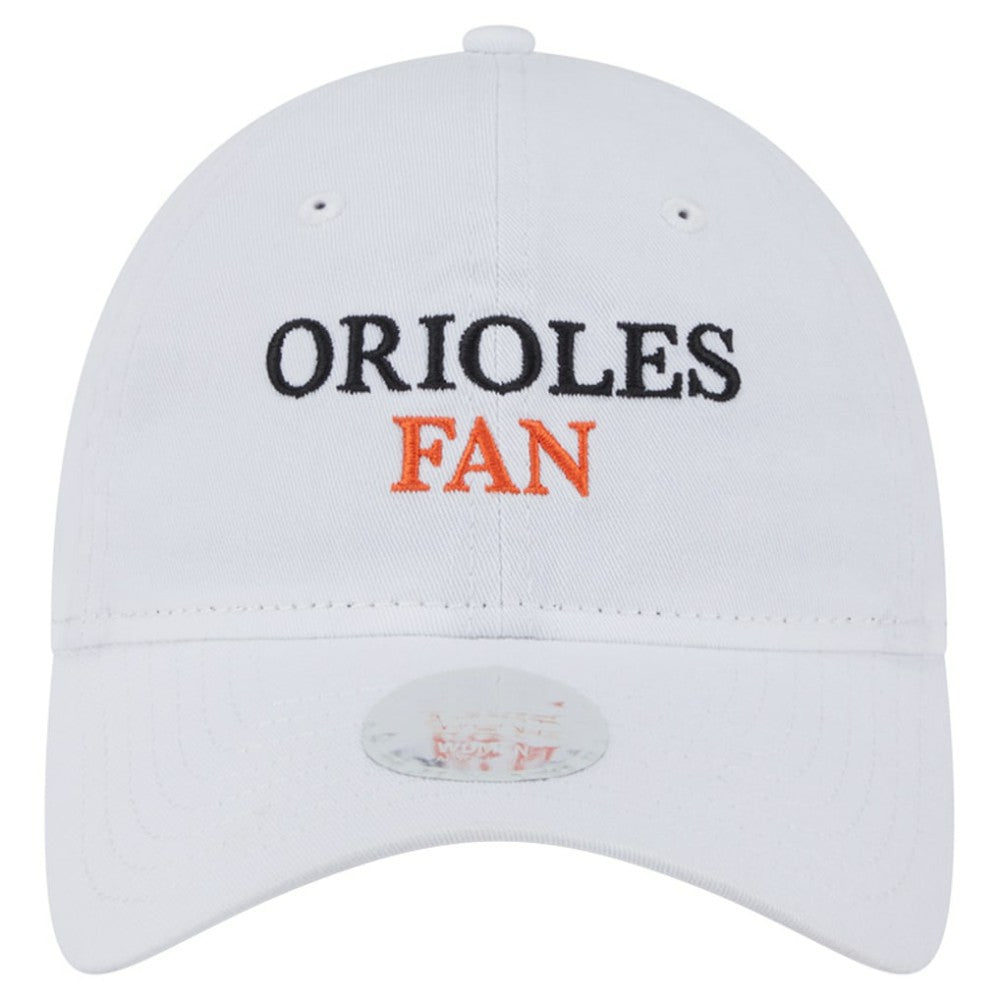 Baltimore Orioles Women's Team Fan 9TWENTY Adjustable Hat White | New Era