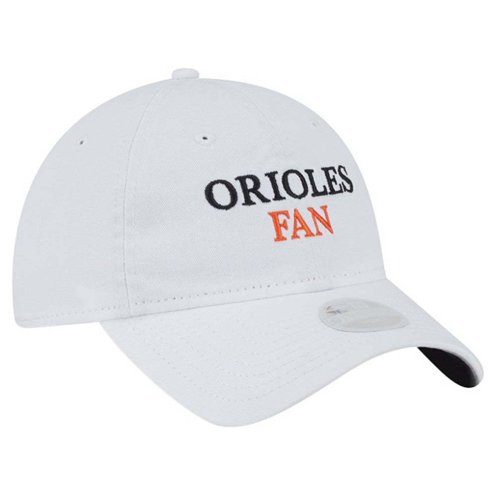 Baltimore Orioles Women's Team Fan 9TWENTY Adjustable Hat White | New Era