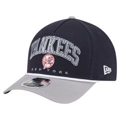 New York Yankees Arch 9FORTY A-Frame M-Crown Adjustable Hat Navy/Gray | New Era
