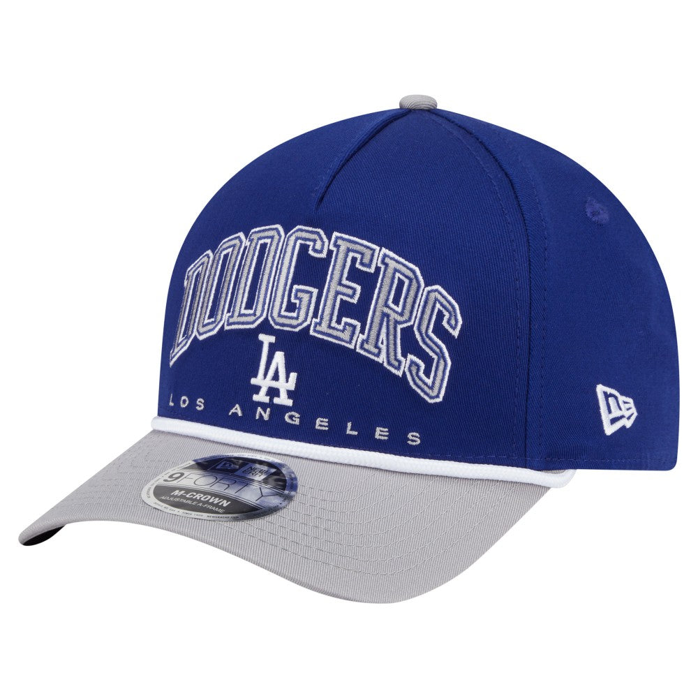 Los Angeles Dodgers Arch 9FORTY A-Frame M-Crown Adjustable Hat Royal/Gray | New Era