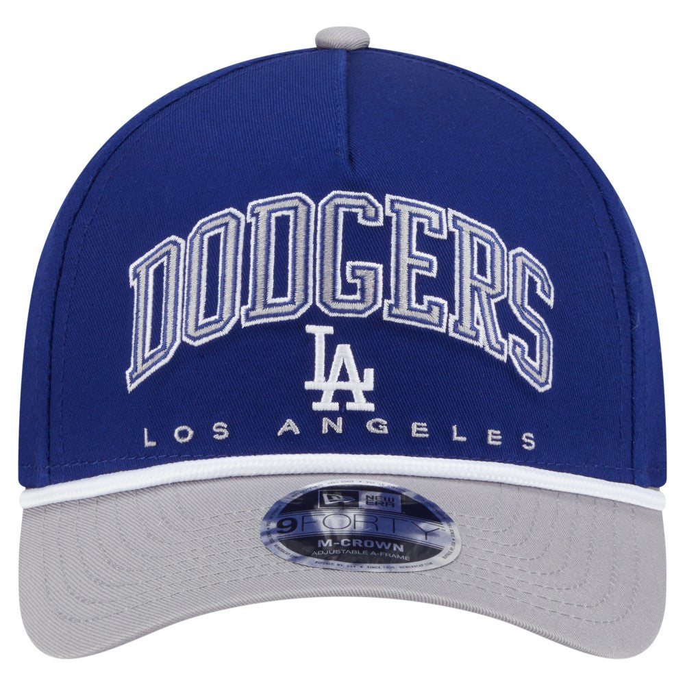 Los Angeles Dodgers Arch 9FORTY A-Frame M-Crown Adjustable Hat Royal/Gray | New Era