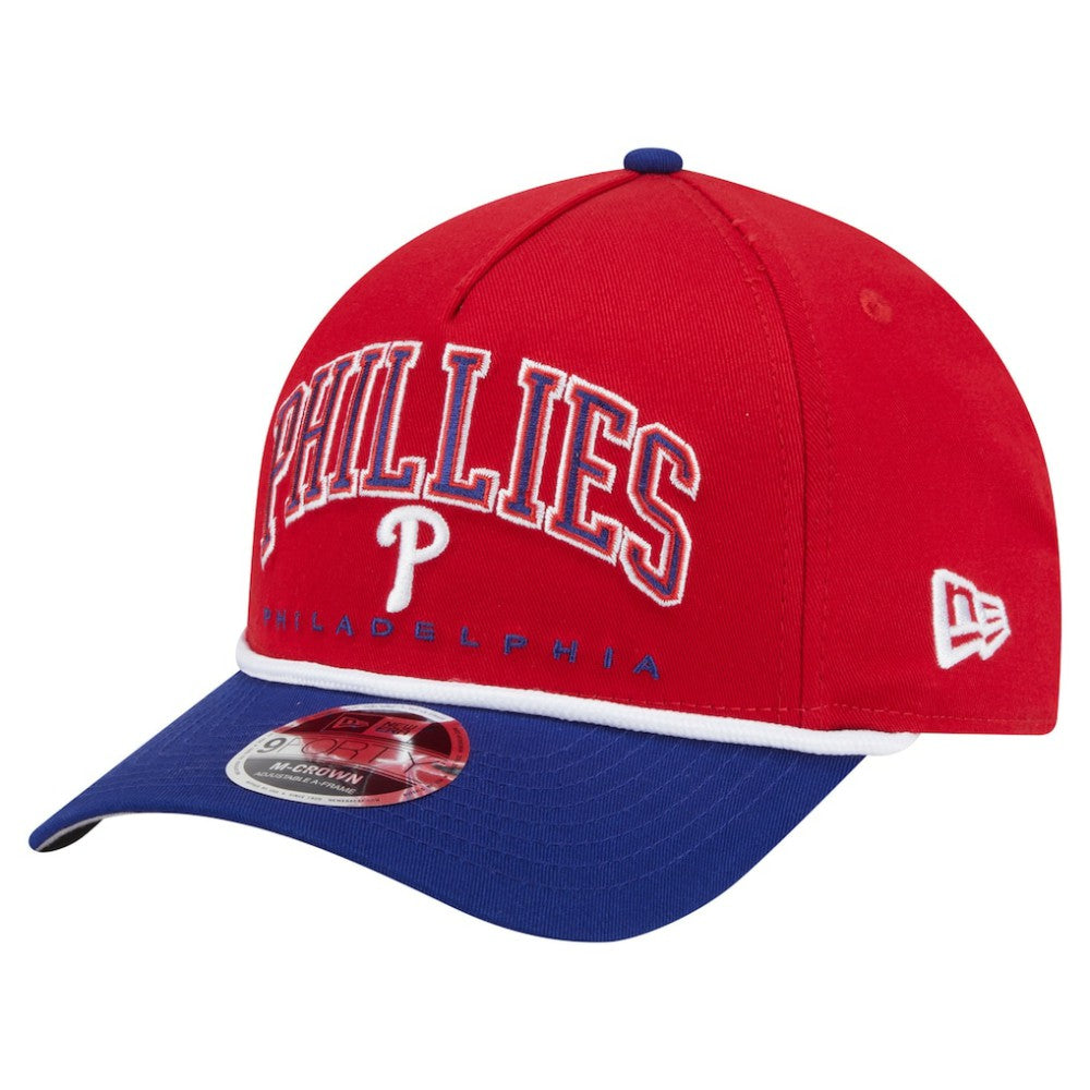 Philadelphia Phillies Arch 9FORTY A-Frame M-Crown Adjustable Hat Red/Royal | New Era