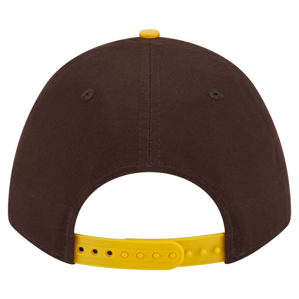 San Diego Padres Arch 9FORTY A-Frame M-Crown Adjustable Hat Brown/Gold | New Era