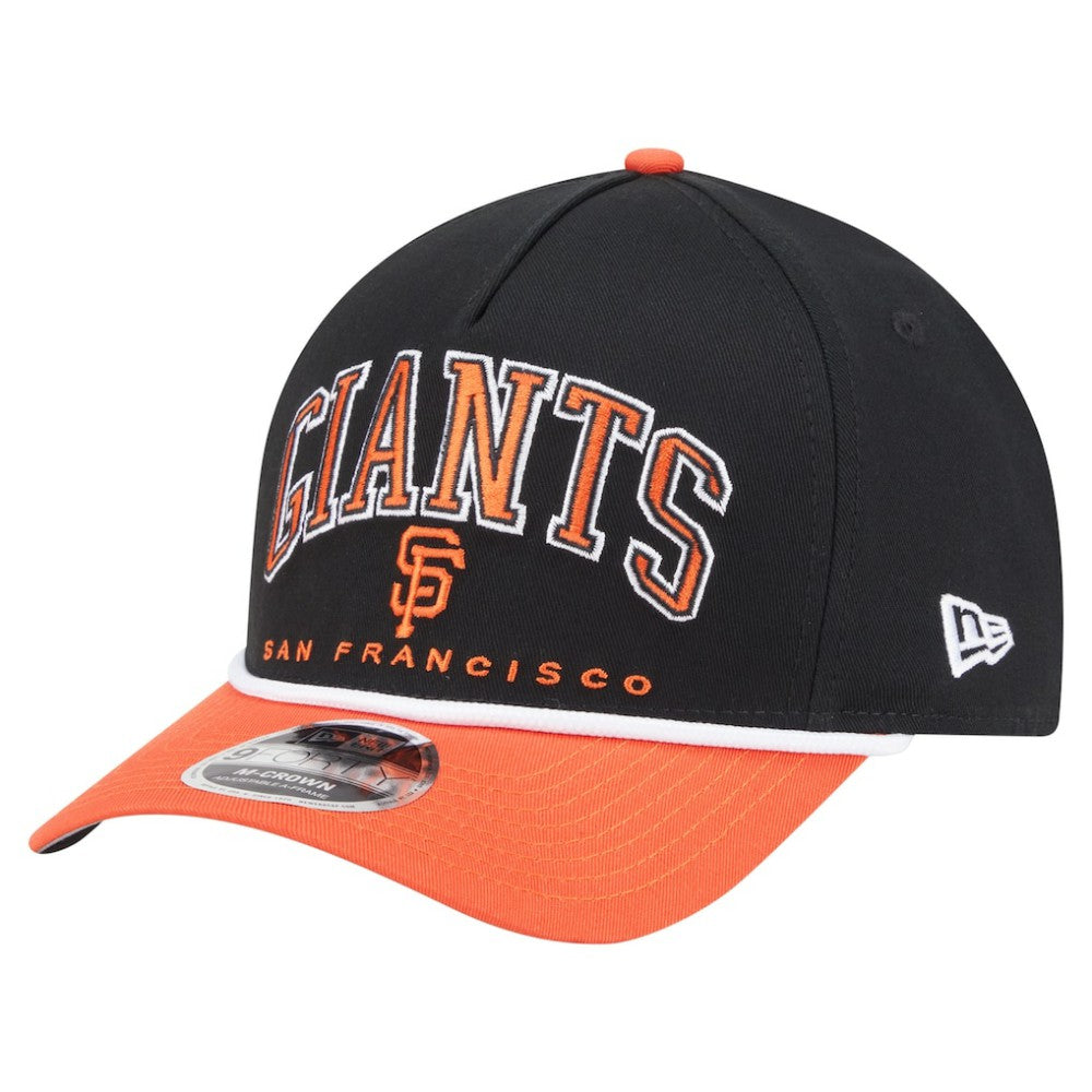 San Francisco Giants Arch 9FORTY A-Frame M-Crown Adjustable Hat Black/Orange | New Era