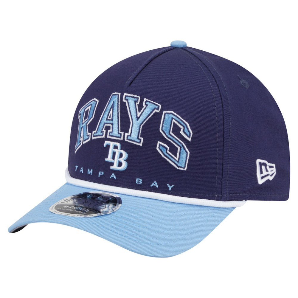 Tampa Bay Rays Arch 9FORTY A-Frame M-Crown Adjustable Hat Navy/Light Blue | New Era