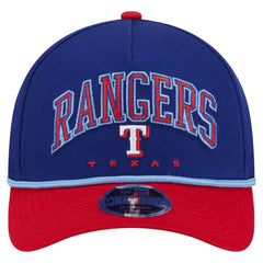 Texas Rangers Arch 9FORTY A-Frame M-Crown Adjustable Hat Royal/Red | New Era