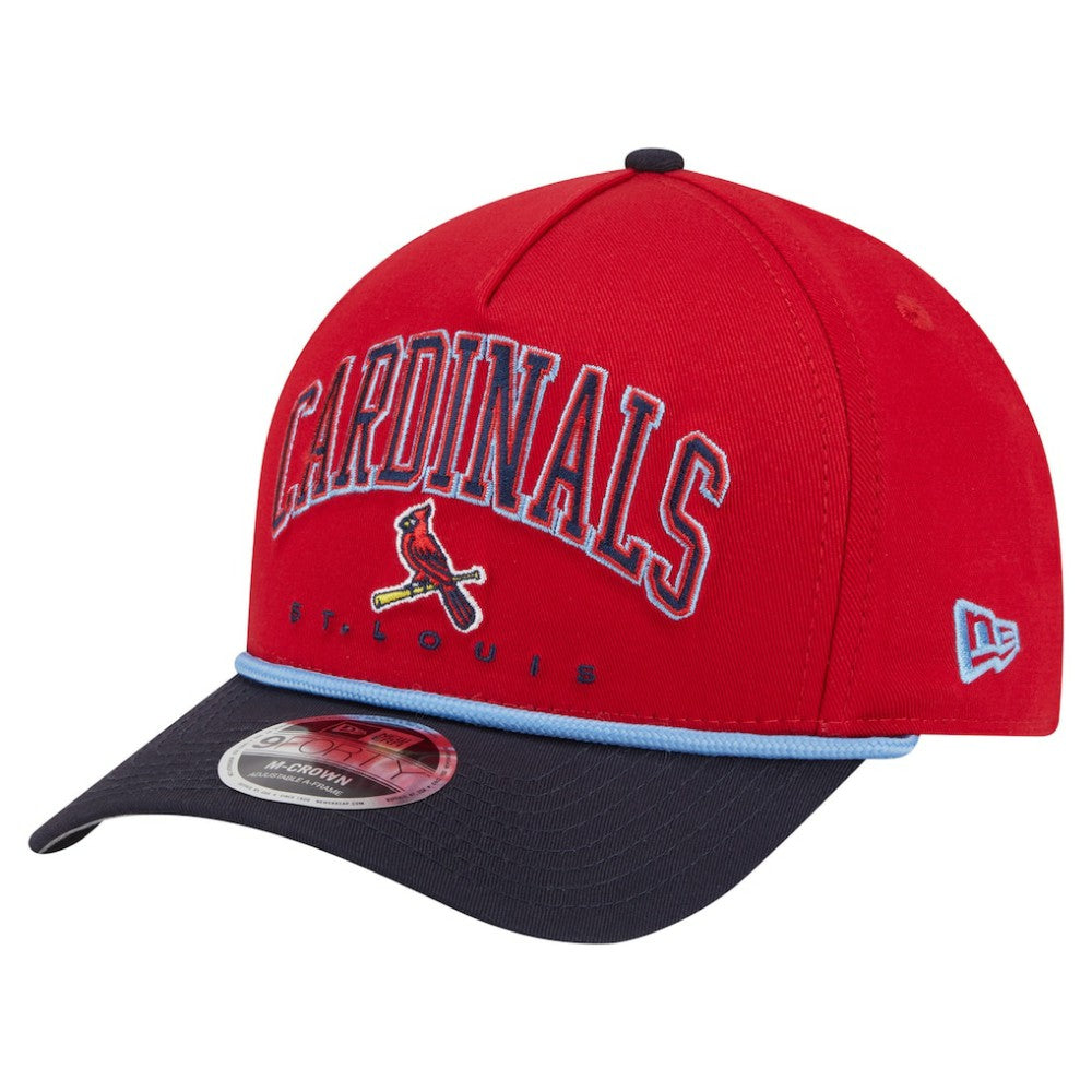 St. Louis Cardinals Arch 9FORTY A-Frame M-Crown Adjustable Hat Red/Navy | New Era