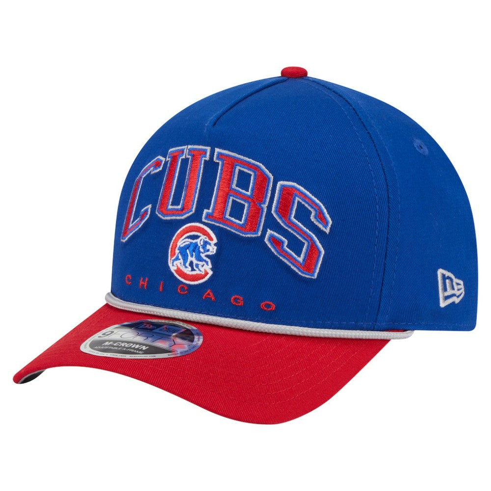 Chicago Cubs Arch 9FORTY A-Frame M-Crown Adjustable Hat Royal/Red | New Era