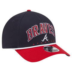Atlanta Braves Arch 9FORTY A-Frame M-Crown Adjustable Hat Navy/Red | New Era