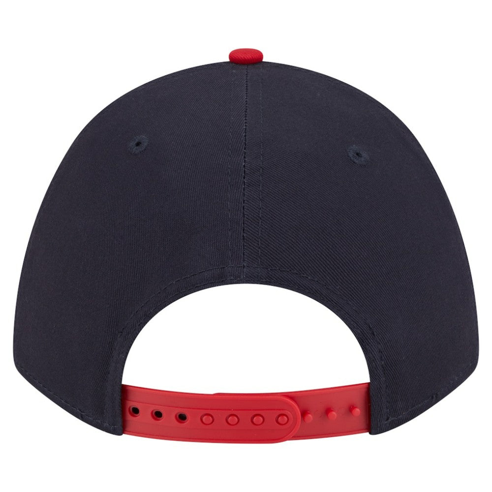 Atlanta Braves Arch 9FORTY A-Frame M-Crown Adjustable Hat Navy/Red | New Era